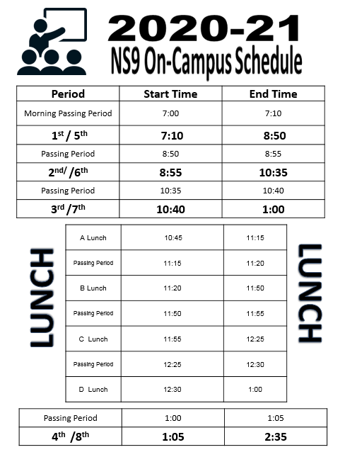 On Campus Bell Schedule On Campus Bell Schedule